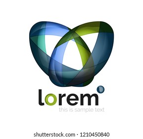Logo, icono abstracto de vector geométrico