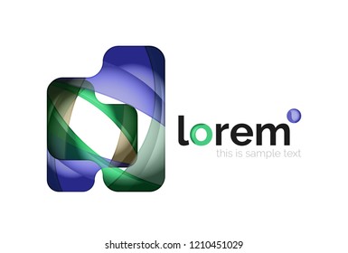 Logo, abstract vector geometric icon