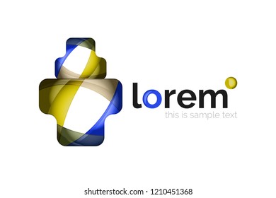 Logo, abstraktes geometrisches Vektorsymbol