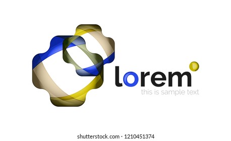 Logo, abstract vector geometric icon