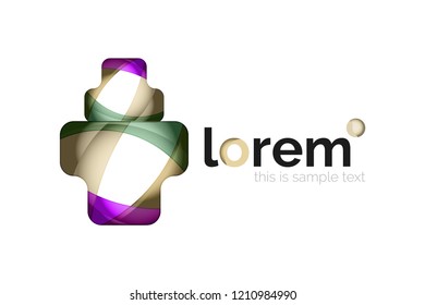 Logo, abstract vector geometric icon