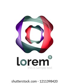 Logo, icono abstracto de vector geométrico