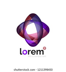 Logo, abstract vector geometric icon