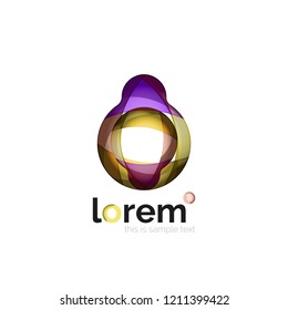 Logo, abstract vector geometric icon