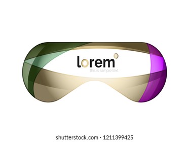 Logo, abstract vector geometric icon