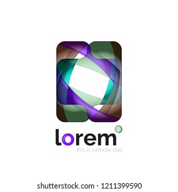 Logo, icono abstracto de vector geométrico