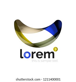 Logo, icono abstracto de vector geométrico