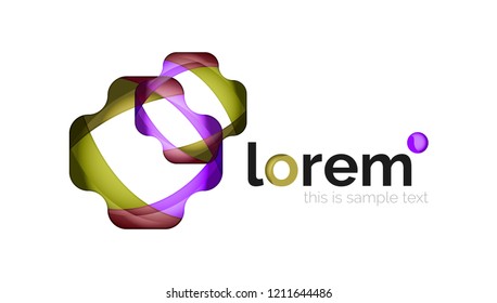 Logo, abstract vector geometric icon
