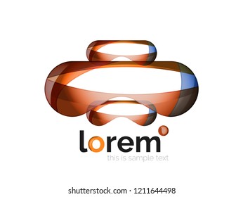 Logo, abstract vector geometric icon