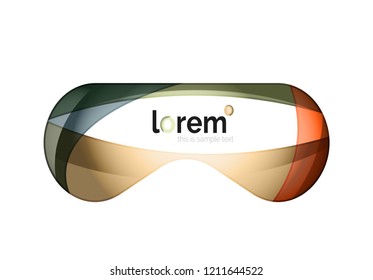 Logo, icono abstracto de vector geométrico