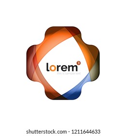 Logo, abstract vector geometric icon