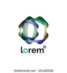Logo, abstract vector geometric icon