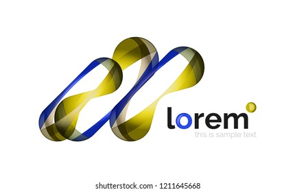 Logo, icono abstracto de vector geométrico