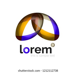 Logo, icono abstracto de vector geométrico