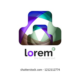 Logo, abstract vector geometric icon