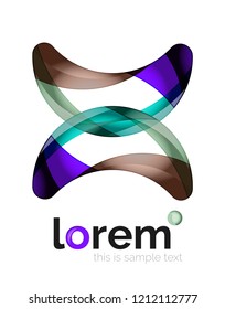 Logo, icono abstracto de vector geométrico
