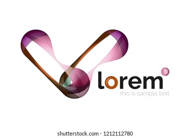 Logo, abstract vector geometric icon