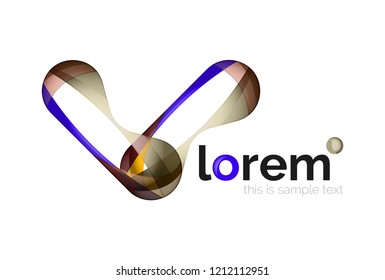 Logo, abstract vector geometric icon