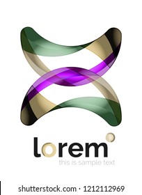 Logo, abstract vector geometric icon