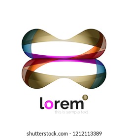 Logo, abstract vector geometric icon