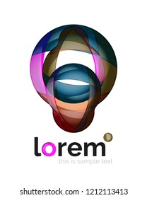 Logo, abstract vector geometric icon