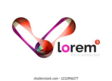 Logo, abstract vector geometric icon
