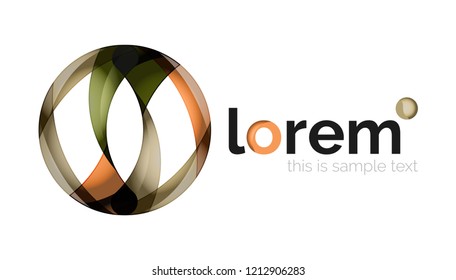 Logo, icono abstracto de vector geométrico