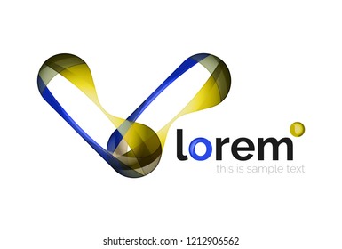 Logo, icono abstracto de vector geométrico