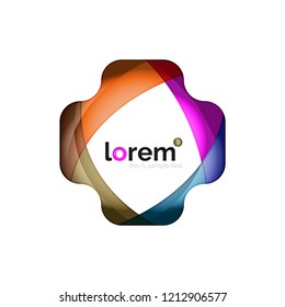 Logo, icono abstracto de vector geométrico