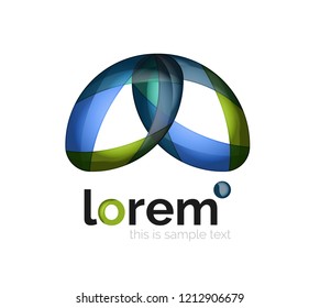 Logo, abstract vector geometric icon