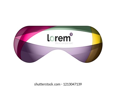 Logo, icono abstracto de vector geométrico