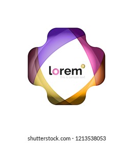 Logo, icono abstracto de vector geométrico