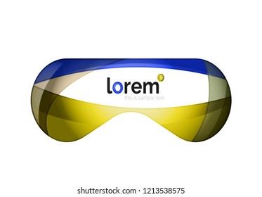 Logo, icono abstracto de vector geométrico