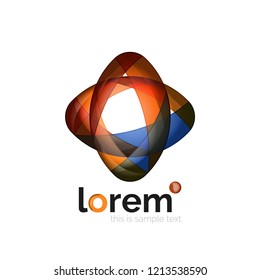 Logo, abstract vector geometric icon