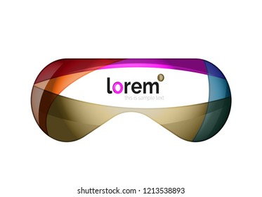 Logo, icono abstracto de vector geométrico
