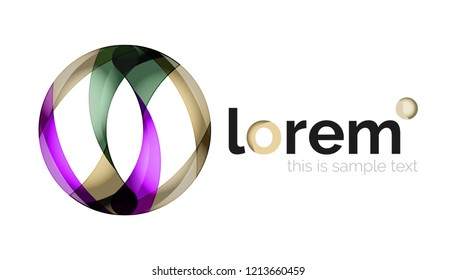 Logo, abstract vector geometric icon