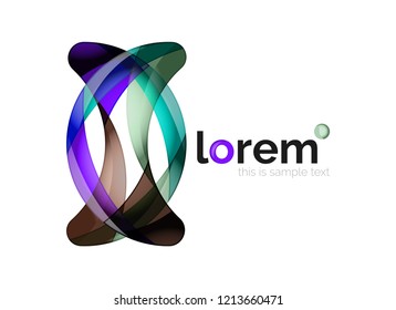 Logo, icono abstracto de vector geométrico