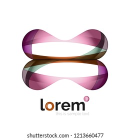 Logo, icono abstracto de vector geométrico