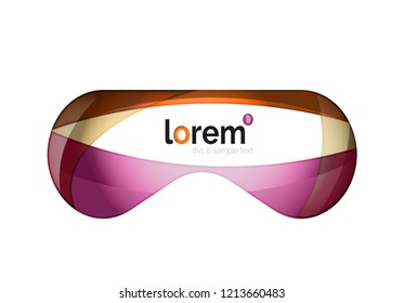 Logo, icono abstracto de vector geométrico