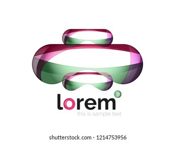 Logo, abstract vector geometric icon