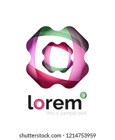 Logo, icono abstracto de vector geométrico