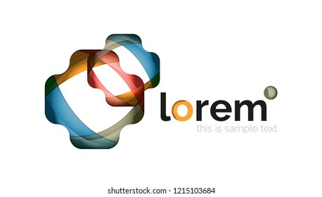 Logo, icono abstracto de vector geométrico