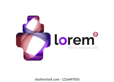 Logo, abstract vector geometric icon