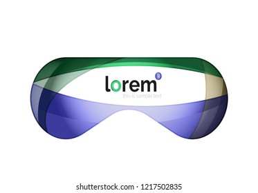 Logo, icono abstracto de vector geométrico