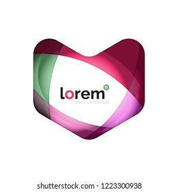 Logo, icono abstracto de vector geométrico