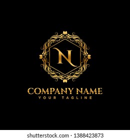 logo, abstract, Vintage old style logo icon monogram. Letter logo. Royal hotel