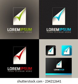 Logo and Abstract web Icon and vector identity symbol. Unusual icon on business card. Graphic design easy editable for Your design.  Modern logotype icon.