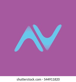 Logo abstraction letters AV