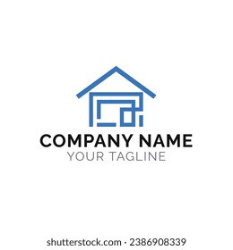 Logo abstract,simple ,minimalist and modern shape home for construction company or anything else related