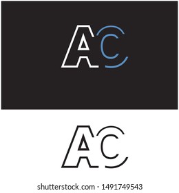 Logo AC, A, C, CA design template. Logo modern for your business